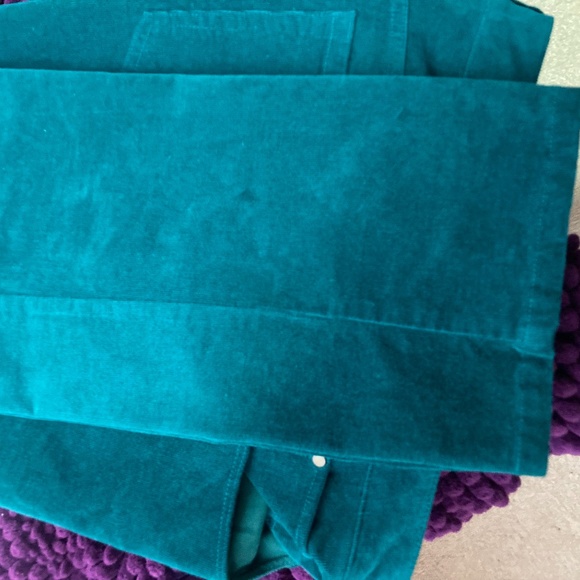 CORDUROY GREEN PANTS - Picture 2 of 5